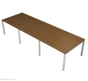 Прямоугольный стол для переговоров. 240х120х76. ЛДСП 32 мм., кромка ПВХ. ножки: сталь, количество посадочных мест: 8, прямоугольная форма. 